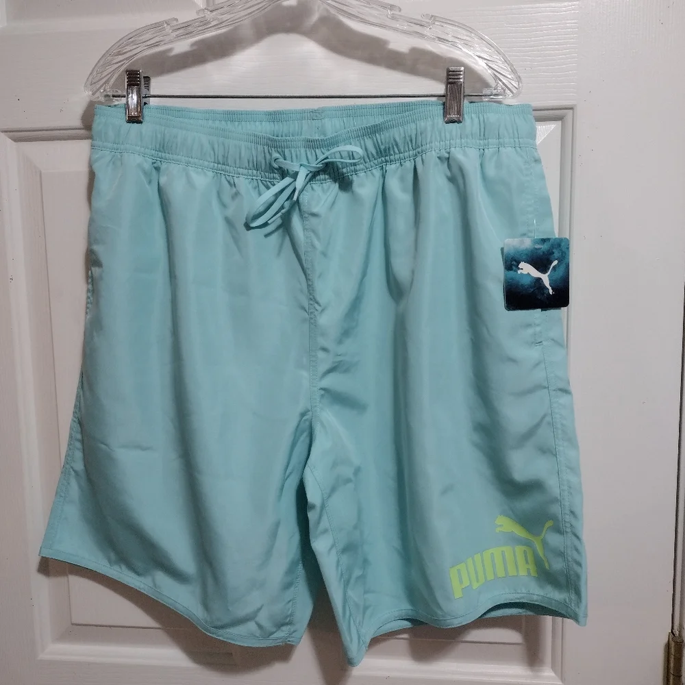 PUMA Men's Swim Trunks - Quick Dry Trunks with Mesh Compression Liner XL 🆕